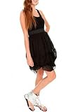Black Lace Top Bustle Dress