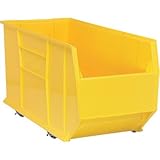 Quantum QUS994MOB Plastic Storage Stacking Hulk Container, 36-Inch by 16-Inch by 20-Inch, Yellow, Case of 1