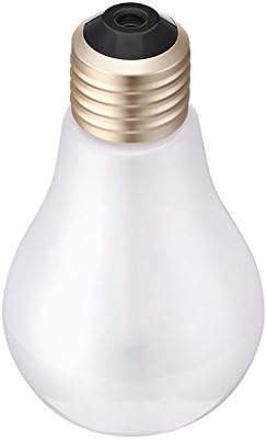 SunKinFon SKF-BH-01 USB Ultrasonic Bulb Humidifier Home Office Mini Aromatherapy Colorful LED Night Light Bulb Aromatherapy Atomizer Creative Bottle (Cloudy Surface)
