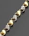 Jewelry : 14k Two-Tone Gold Heart Anklet
