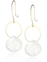 Melissa Joy Manning "Sand" 14k Gold Rainbow Moonstone Earrings