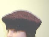 B305, Hand Crocheted Dark Brown Color Chenille and Gimp Tweed Beret for Men Women and Teens