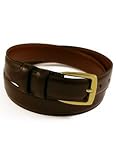Famous NY Designer Burgundy Stitch Belt with Gold Buckle
