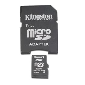 Kingston 2GB Micro-SD Memory Card (with Adapters) Kit for LG KM900, KT610, KC910, KP500, KF900, KU990, KC780, KF750, Shine, Incite, Prada, and Other Mobile Phones