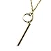 1Pc Gold Women Metal Ring Stick Pendant Charming Necklace