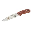 CAT Wood Liner Lock Knife with Pouch