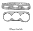 CZ BLING 3 FINGER RING RT-3FNGCZ10- SIZE 10