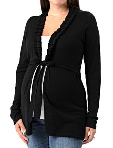 Motherhood Maternity: Long Sleeve Pleated Maternity Cardigan