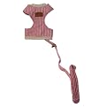 Pink Stripe Dog Cloth with a leash