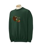 Custom embroidered Large Thanksgiving Give Thanks appliqued cornucopia design sweatshirt