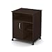 South Shore Fiesta Microwave Cart with Storage on Wheels, Chocolate