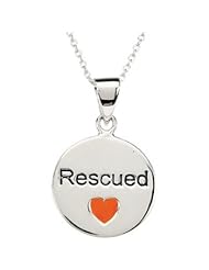 Heart U Back Sterling Silver Rescued Necklace