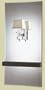 Candice Olson Cluny Mirror With 1 Light Wall Sconce Crystal/Chrome With Cream Silk Shade