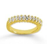 18k Yellow Gold 11 Stone 1/3Ct Diamond Anniversary Band