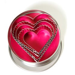 Harolds Kitchen 42155 CRINKLE HEART COOKIE CUTTERS - SET OF 5 by Harolds Kitchen