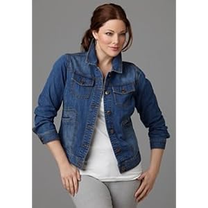 Buy Avenue Plus Size Coastal Blues Denim Jacket by Avenue