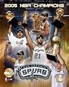 '04 - '05 Spurs NBA Champions / Composite ""PF GOLD"" Officially Licensed Photo - Choose Your Size and Framing Options