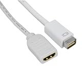 Produkt-Bild: mumbi Mini DVI to HDMI - Adapterkabel von Mini DVI - mini Mac Stecker - auf auf HDMI Buchse VERGOLDET - f&uuml;r MacBook iMac Mac mini lt. Beschreibung