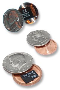 US Mint Quarter - Micro SD Card Covert Coin - 
