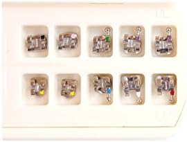 OrthoExtent Ultra Series Low Nickel Orthodontic Metal Brackets MBT .018 Slot, 3-4-5 Hooks, 20 Piece/Set