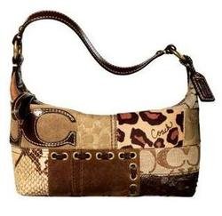 Coach Patchwork Signature Top Handle Pouch Bag 40914