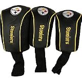 Pittsburgh Steelers 3 Pack Mesh Long Neck Golf Head Cover Set Black