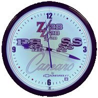 Chevy Camaro Z-28 RS Neon 20" Wall Clock Made In USA New