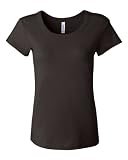 Bella Women's 1x1 Baby Rib Scoop Neck T-Shirt B1003