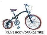 【オリーブ/オレンジ】 CALIFORNIAN NEW RETRO BIKE 24×16inch /カリフォルニアン ニューレトロバイク 24×16インチ