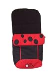 Petite Star City Bug Footmuff (Red/Black)