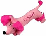 Vo-Toys Hot Dog Princess Pink Poodle Plush Dog Toy