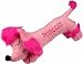 Vo-Toys Hot Dog Princess Pink Poodle Plush Dog Toy
