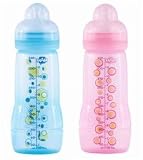 PINK MAM SINGLE 330 ML BOTTLE FAST FLOW WITH SILK TEAT  PINK