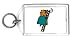 Keychain with climbing, ladder, cat, moon, suit