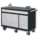 56 In Tread Plate Extra Deep 13-Drawer Roller Cabinet