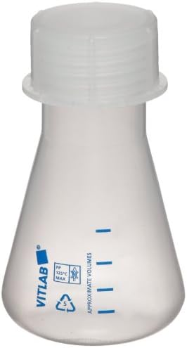 Capitol Brand CBV-V669941-P3 Polypropylene 500mL Wide Mouth Erlenmeyer Flask with Screw Cap
