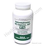 Generic Benadryl Allergy - Diphenhydramine (50mg) - 1000 Capsules