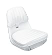 Moeller Heavy Duty Economy Boat Helm Seat, Cushion, and Mounting Plate Set (21" x 21.5" x 18.5", White)