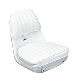 Moeller Heavy Duty Economy Boat Helm Seat, Cushion, and Mounting Plate Set (17.5