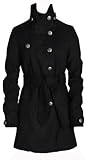 IMAGE OF Jack BB Dakota Romaine Plush Trenchcoat (Small, Black)