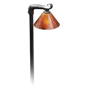 Rust Brown Tea Stain Shade 21" High Path Light
