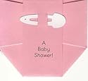 12 Pink Diaper Baby Shower Invitations - Baby Shower Invitation Set