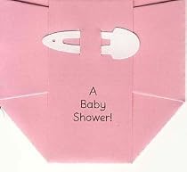 12 Pink Diaper Baby Shower Invitations - Baby Shower Invitation Set