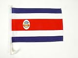 CAR FLAG: Costa Rica, 12" x 18" High Quality Polyester Car Flag