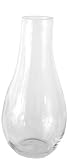 Tag Teardrop Clear Glass Vase, 16-3/4-Inch Tall