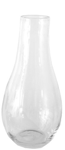 Tag Teardrop Clear Glass Vase, 16-3/4-Inch Tall