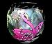 Flamingo Frolic Design - Hand Painted - 5 oz. Votive with candle