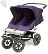 2007 MOUNTAIN BUGGY URBAN DOUBLE STROLLER - PLUM DOT