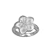 T20R507--Sterling Silver Hawaiian Plumeria Ring
