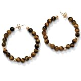 Tiger's-Eye 14k Hoop Earrings